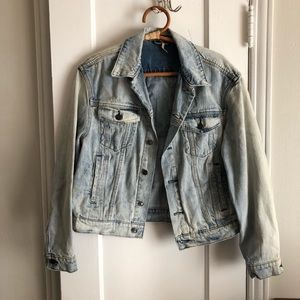 Free People Oversize Denim Jacket XS/S Back Detail